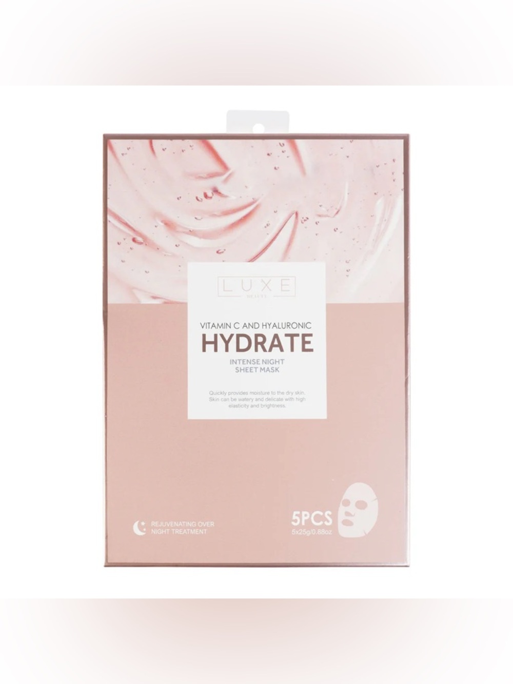 5 PCS Luxe Hydrate Intense Night Sheet Mask - Pink